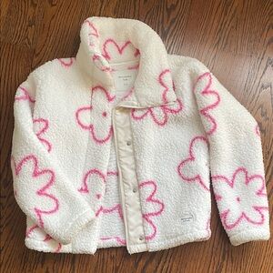 Kids Fuzzy Floral Jacket